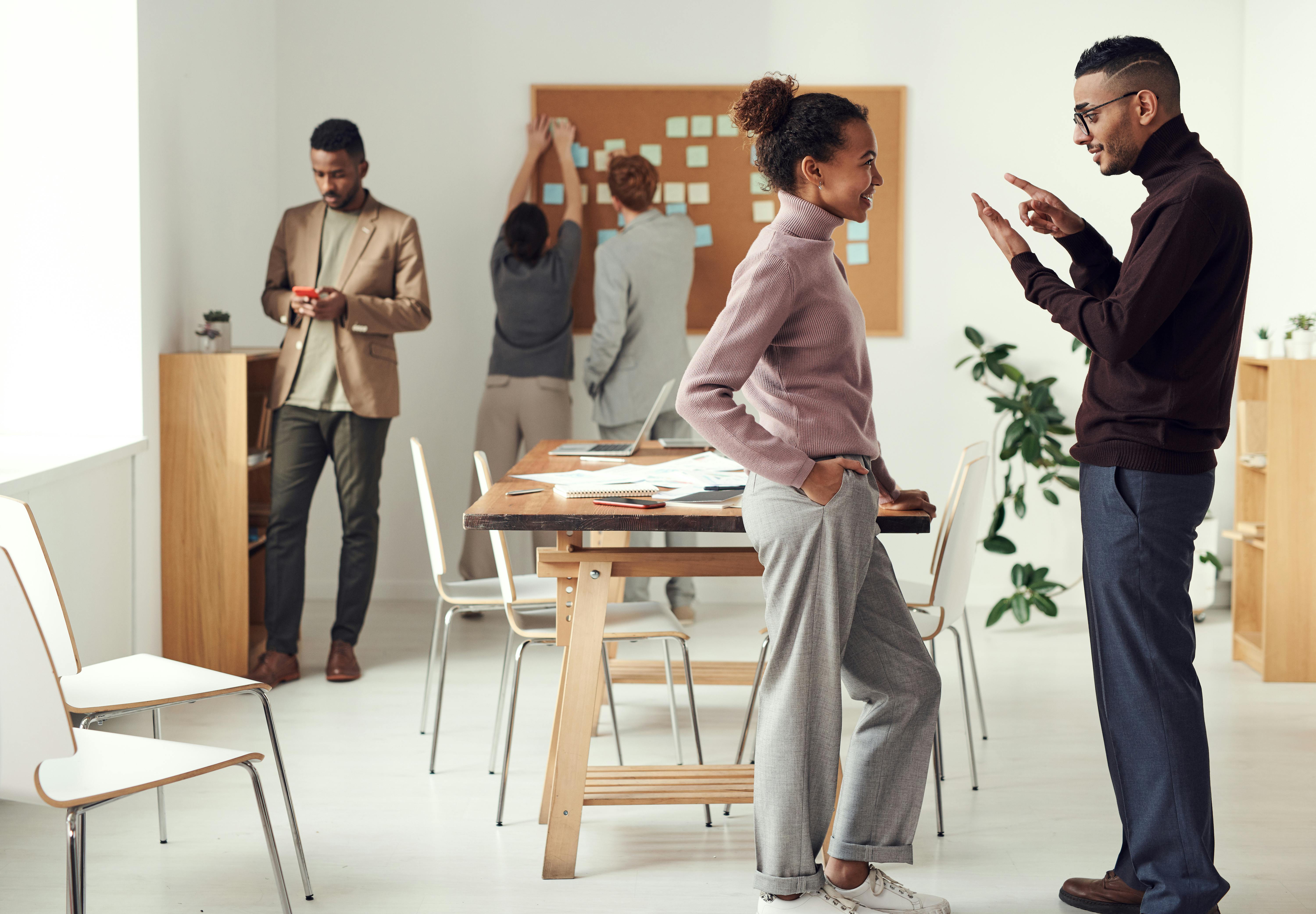 Business people discussing marketing strategy